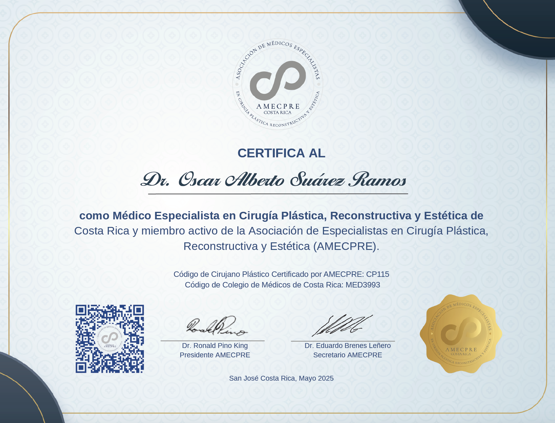 AMECPRE MIEMBRO
DOCTOR OSCAR SUAREZ